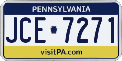 PA license plate JCE7271