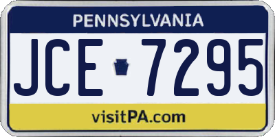 PA license plate JCE7295