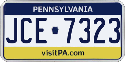 PA license plate JCE7323