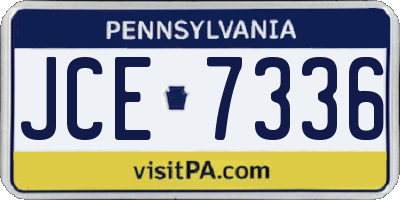 PA license plate JCE7336