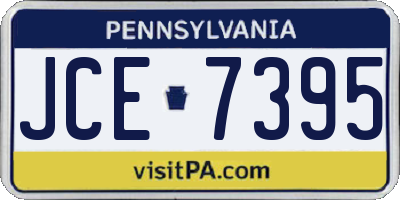PA license plate JCE7395