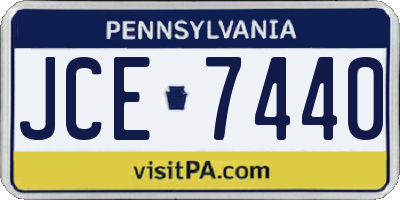 PA license plate JCE7440