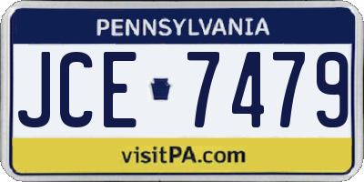 PA license plate JCE7479