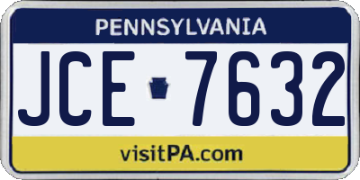 PA license plate JCE7632