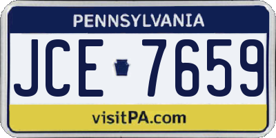 PA license plate JCE7659