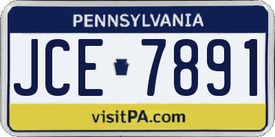 PA license plate JCE7891