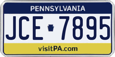 PA license plate JCE7895