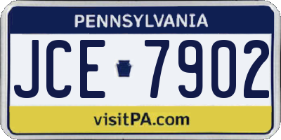 PA license plate JCE7902