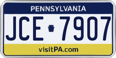 PA license plate JCE7907
