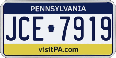 PA license plate JCE7919
