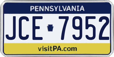 PA license plate JCE7952