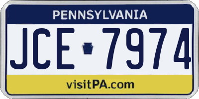 PA license plate JCE7974