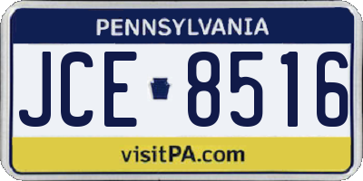 PA license plate JCE8516