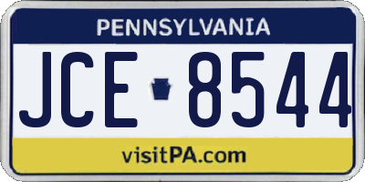 PA license plate JCE8544