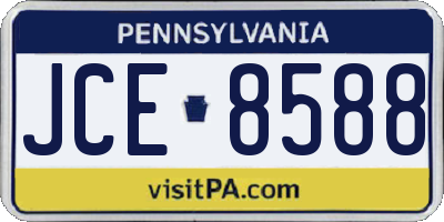 PA license plate JCE8588