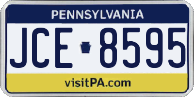 PA license plate JCE8595