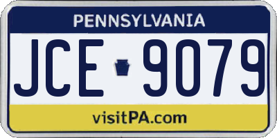 PA license plate JCE9079