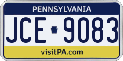 PA license plate JCE9083