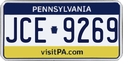 PA license plate JCE9269