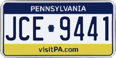 PA license plate JCE9441