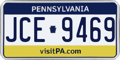 PA license plate JCE9469