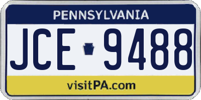 PA license plate JCE9488