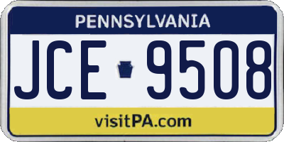 PA license plate JCE9508