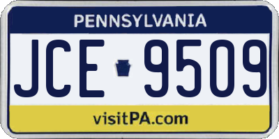PA license plate JCE9509