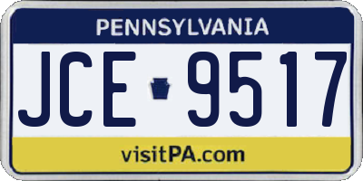 PA license plate JCE9517