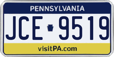 PA license plate JCE9519