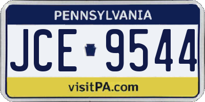 PA license plate JCE9544