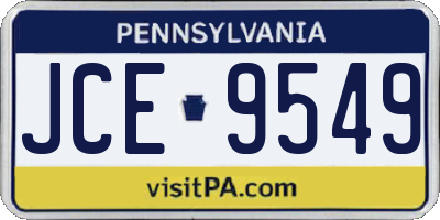 PA license plate JCE9549