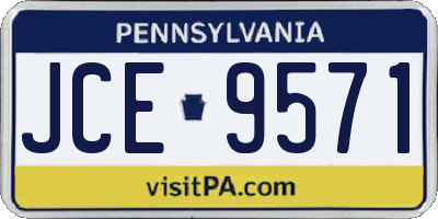PA license plate JCE9571