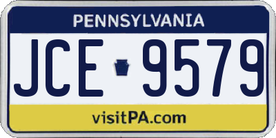 PA license plate JCE9579