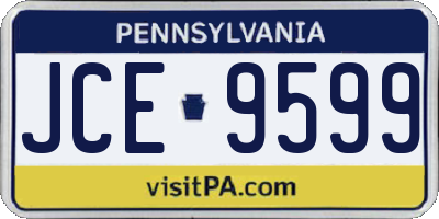 PA license plate JCE9599