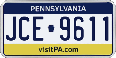PA license plate JCE9611