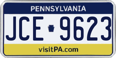PA license plate JCE9623
