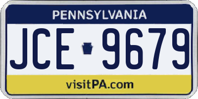 PA license plate JCE9679