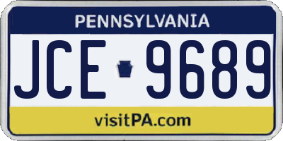 PA license plate JCE9689