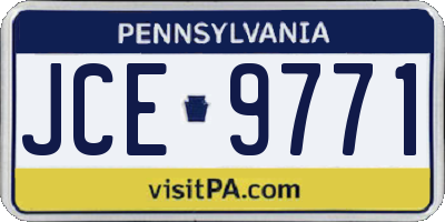 PA license plate JCE9771