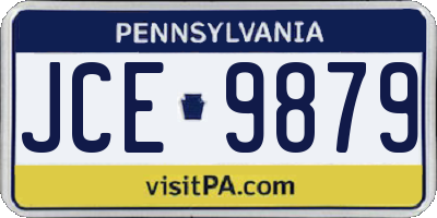 PA license plate JCE9879