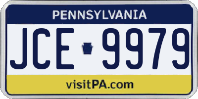 PA license plate JCE9979