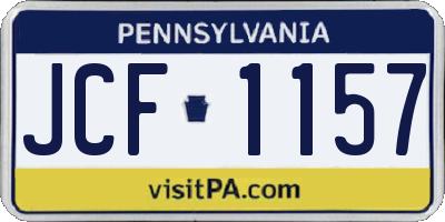 PA license plate JCF1157