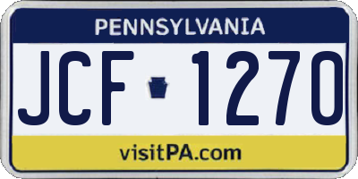 PA license plate JCF1270