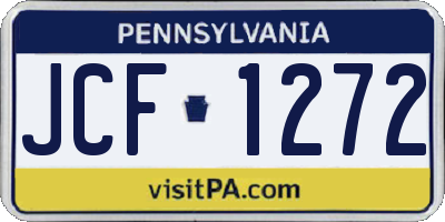 PA license plate JCF1272