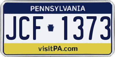 PA license plate JCF1373