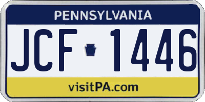 PA license plate JCF1446