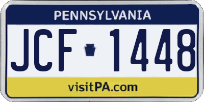 PA license plate JCF1448