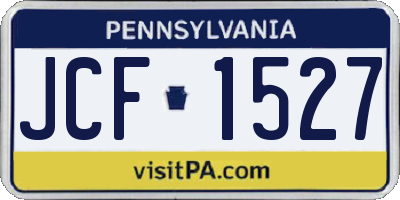 PA license plate JCF1527