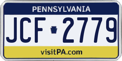 PA license plate JCF2779